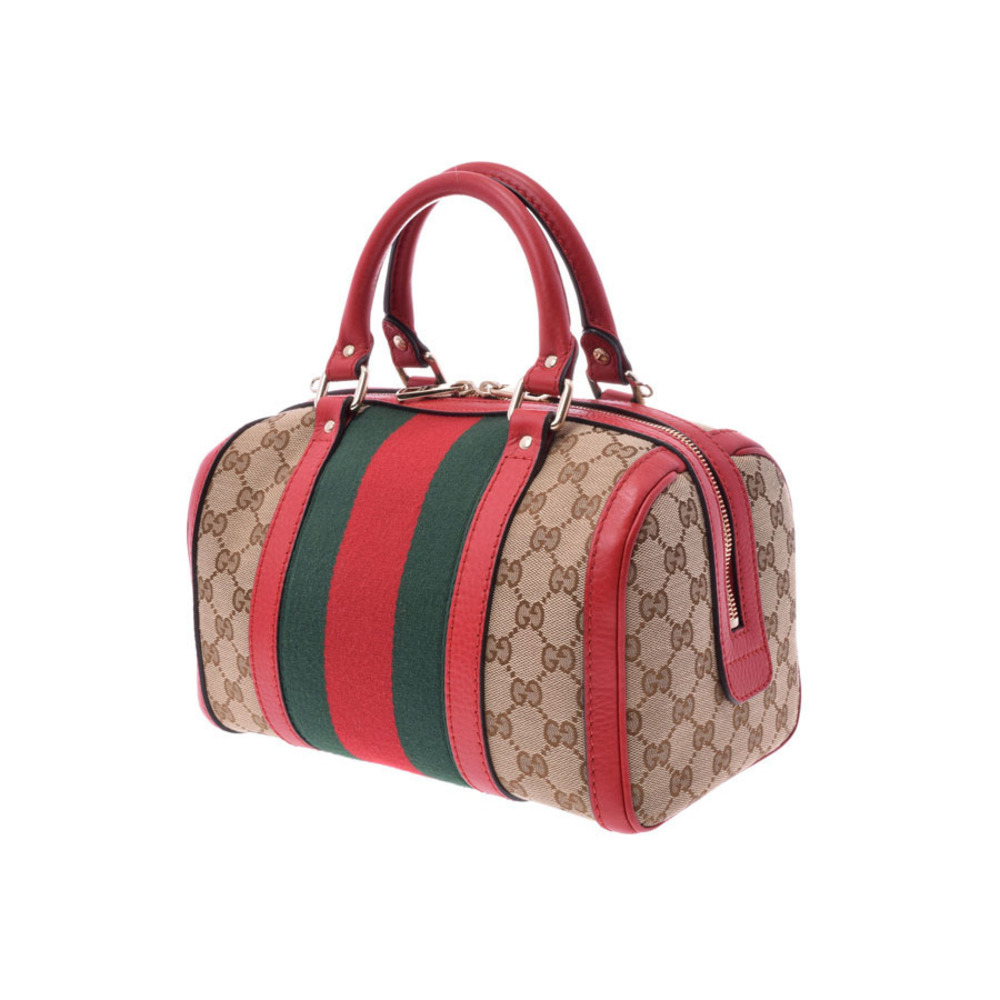 Gucci Web Bag Beige Strap Red - Picture 2 of 12
